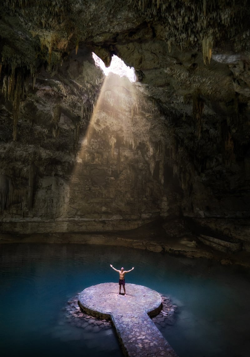 Secret grotto cave landscape